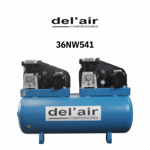 Compressor de transmissão por correias 270L Trifásico 2 Motores