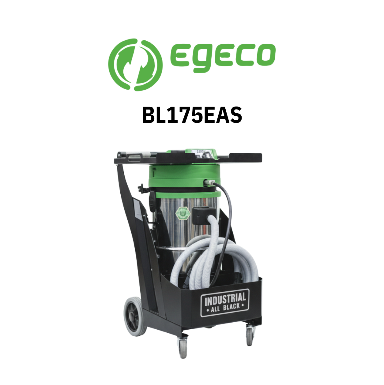 Aspirador EGECO ALL Black com extração e carro de apoio de ferramentas BL175EAS