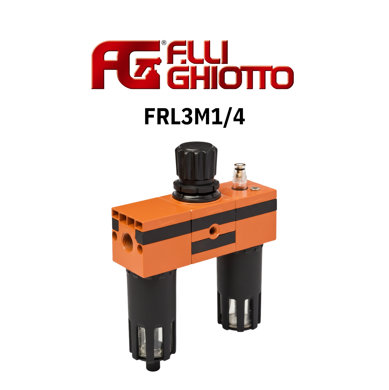 Fratelli Ghiotto Mod. FRL3M – Unidade FRL Completa para Ar Comprimido