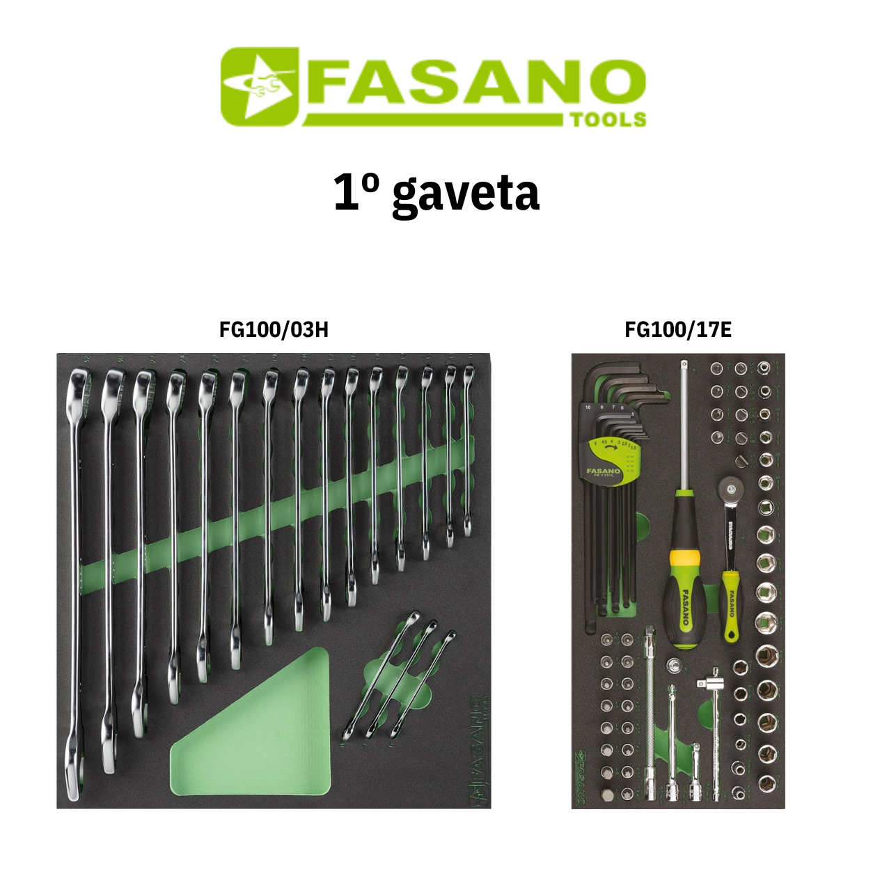 Carro de Ferramentas sortido 288 ferramentas módulos borracha FS162/AS288 - Image 2