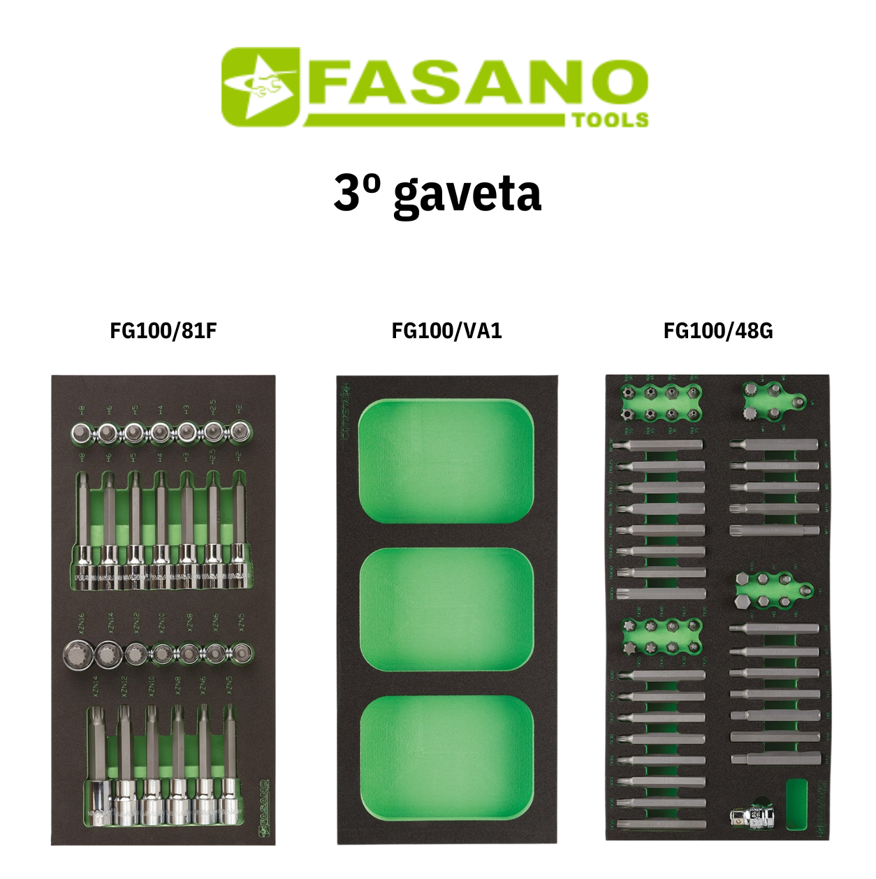 Carro de Ferramentas sortido 288 ferramentas módulos borracha FS162/AS288 - Image 4