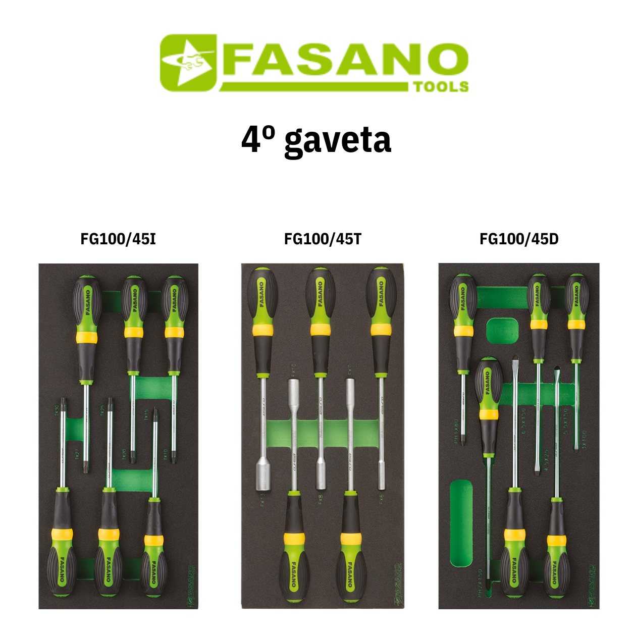 Carro de Ferramentas sortido 288 ferramentas módulos borracha FS162/AS288 - Image 5