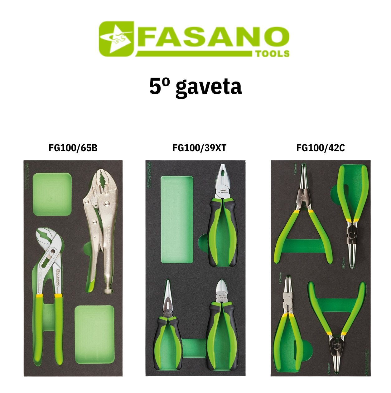 Carro de Ferramentas sortido 288 ferramentas módulos borracha FS162/AS288 - Image 6