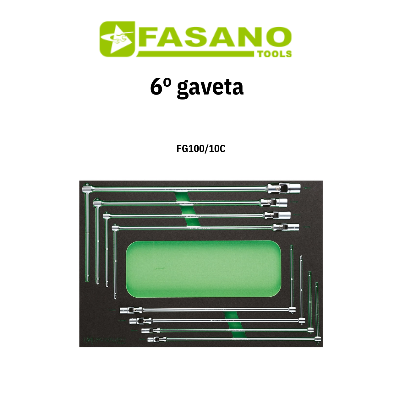 Carro de Ferramentas sortido 288 ferramentas módulos borracha FS162/AS288 - Image 7