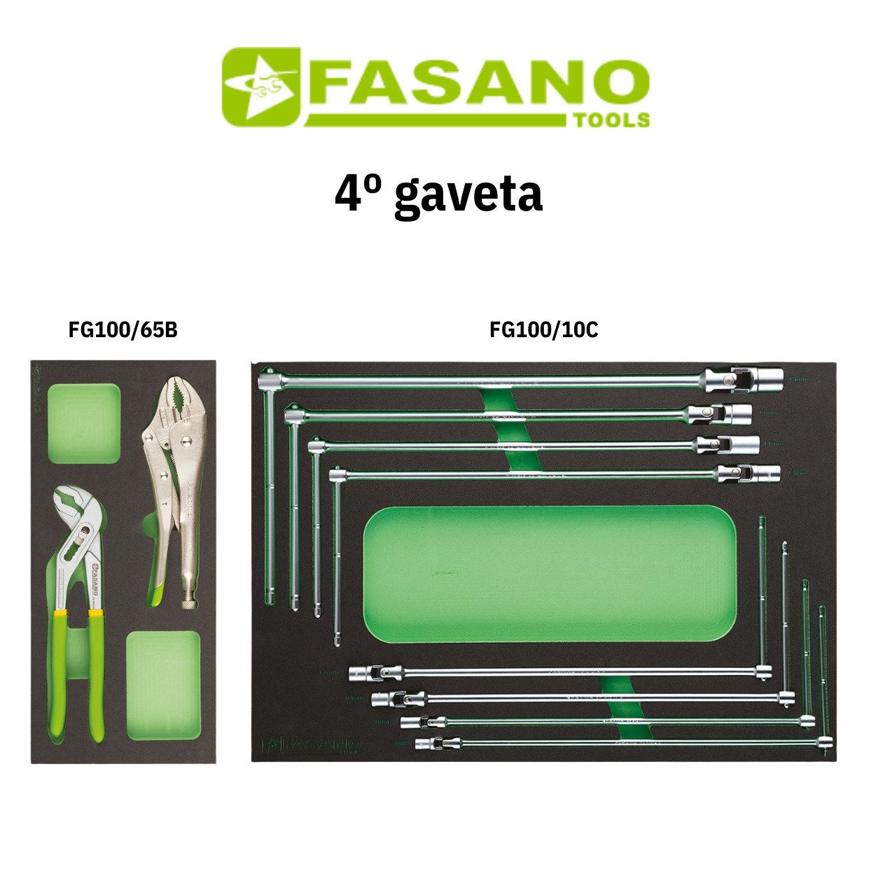 Carro de Ferramentas sortido de 322 ferramentas em módulos de borracha FG124/AS322 - Image 5