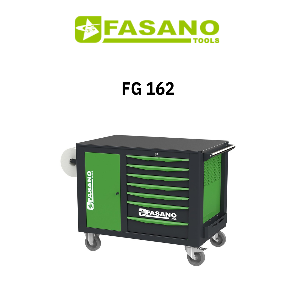 Carro de Ferramentas FG162 com 14 gavetas e armário lateral