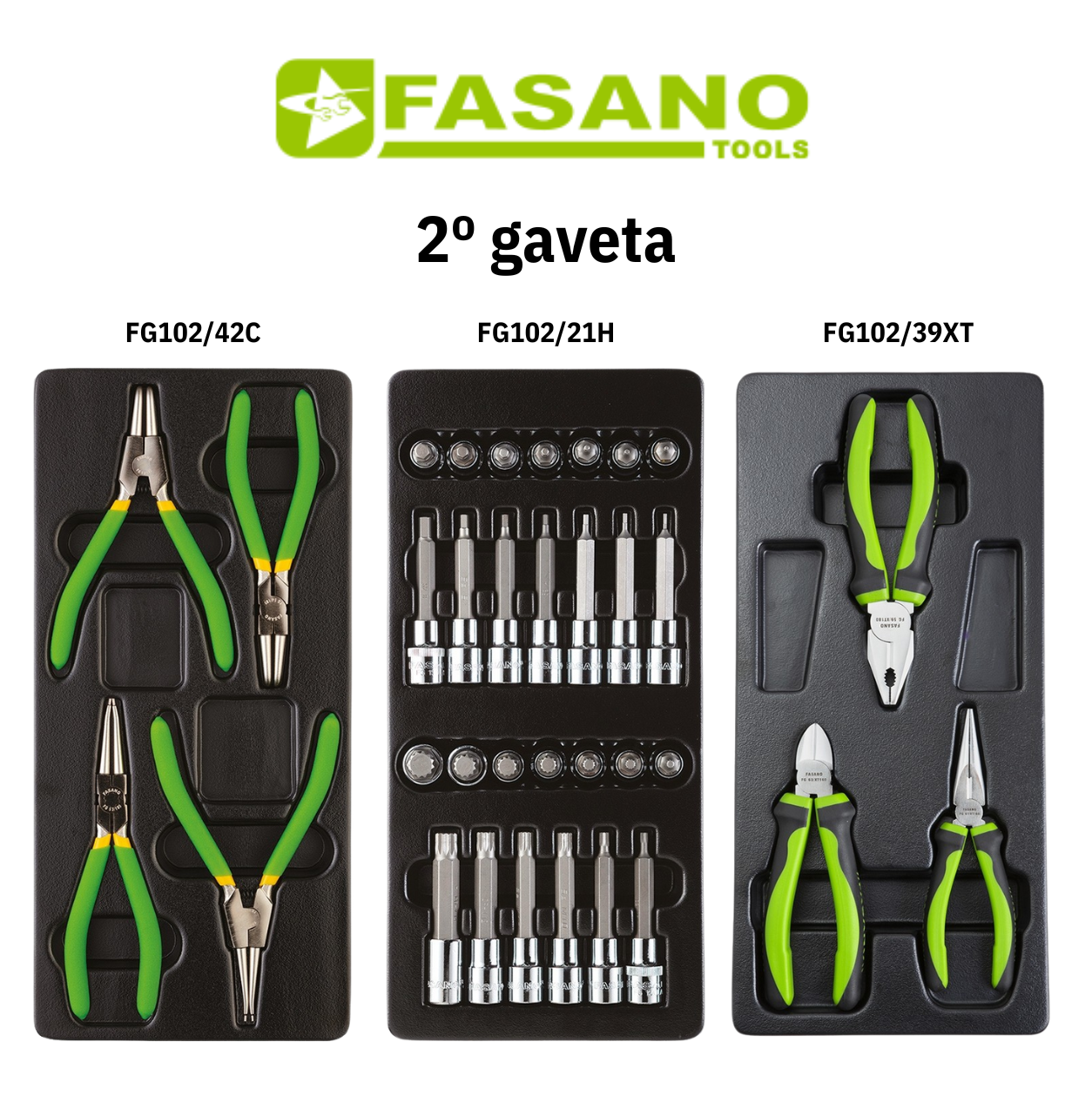 Carro de Ferramentas com Sortido de 168 ferramentas em módulos rígidos FG122/AS168 - Image 3