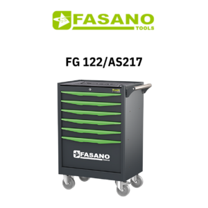 Carro de Ferramentas com Sortido de 217 ferramentas em módulos de borracha FG122/AS217