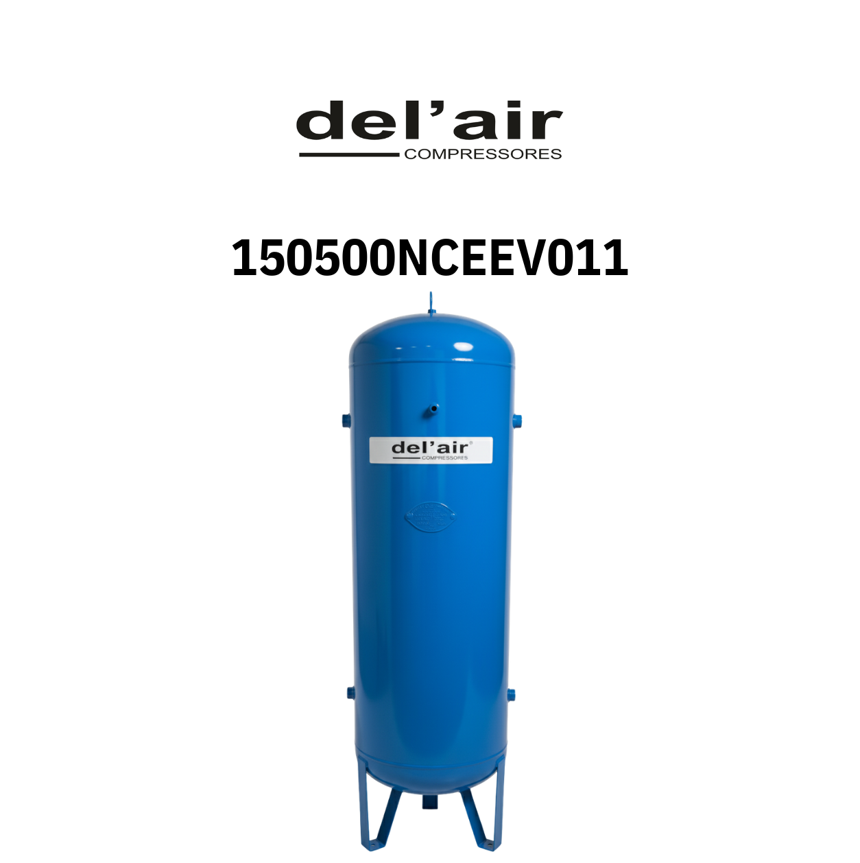Depósito de Ar Comprimido Vertical DEL'AIR 500L 15BAR