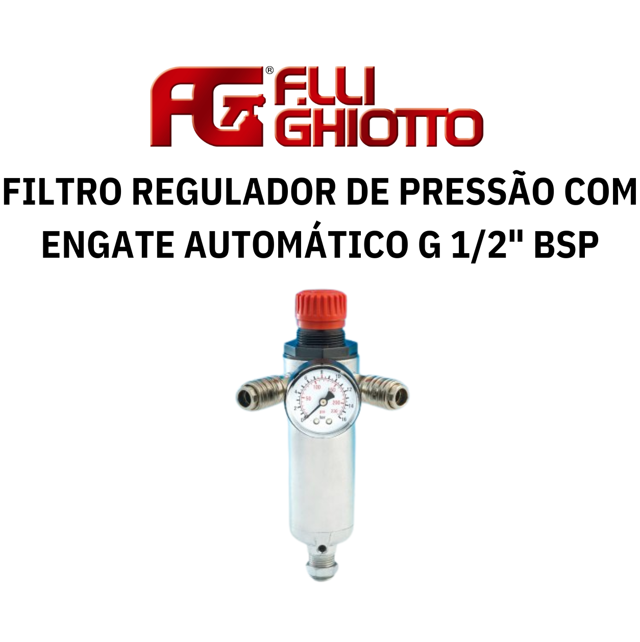 Filtro Regulador de Pressão com Engate Automático Universal Mod.4 - Ghiotto