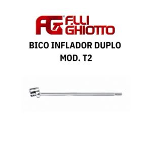 Bico Inflador para Rodas Geminadas Ø8 mm Ghiotto Mod. T2