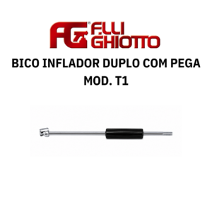 Bico inflador duplo com pega Mod. T1 - Ghiotto