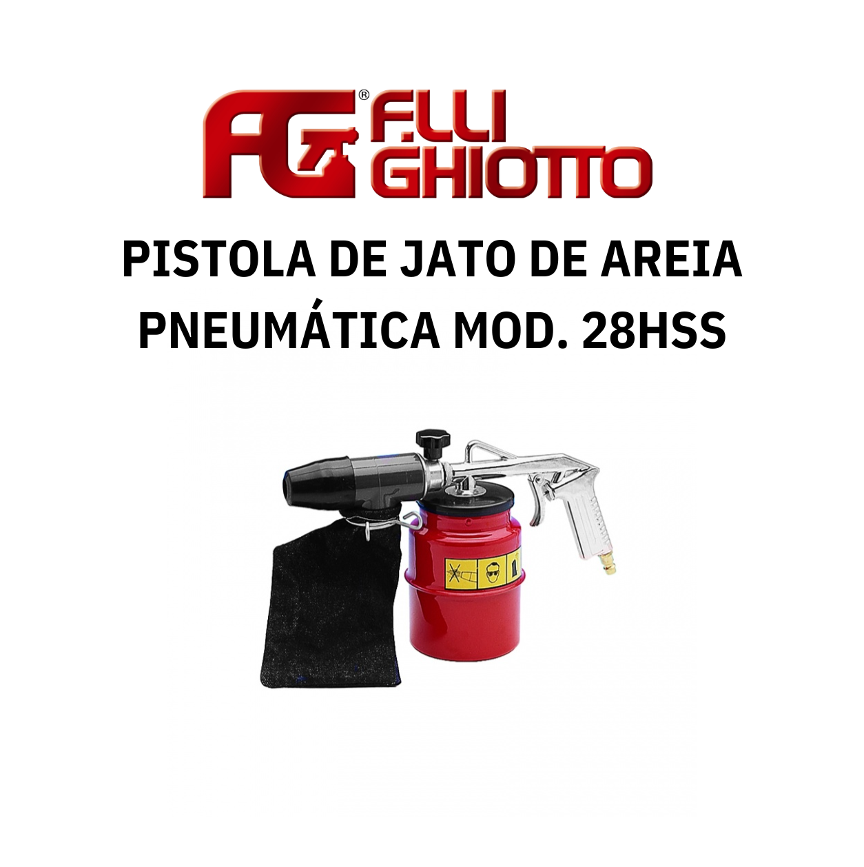 Pistola de Jato de Areia Pneumática com Recuperação Ghiotto Mod. 28HSS