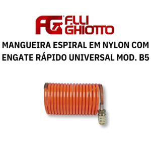 Mangueira Espiral em Nylon com Engate Rápido Universal Ghiotto Mod. B5