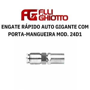 Engate Rápido Automático Gigante com Porta-Mangueira Ghiotto Mod. 24D1